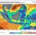 Peta gelombang tinggi yang dirilis Badan Meteorologi Klimatologi dan Geofisika BMKG pada Minggu 3 September 2023 Tangkapan layar BMKG