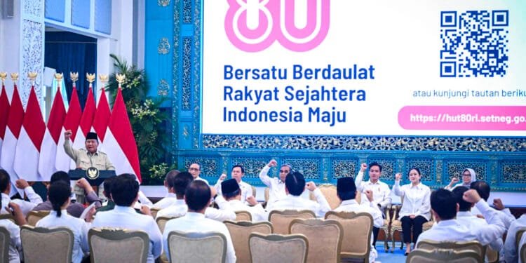 IMG_4975-1536x1024 - Utusan Bangsa Presiden Republik Indonesia Prabowo Subianto secara resmi meluncurkan logo dan tema Hari Ulang Tahun HUT ke 80 Kemerdekaan Republik Indonesia yang digelar di Istana Negara Jakarta pada Rabu 23 Juli 2025 Foto BPMI Setpres
