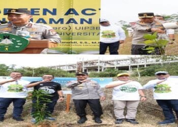 Kapolda Riau Hadiri 'Green Action' Penanaman 300 Pohon di Kampus Unilak