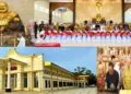 Kolase foto dari acara peresmian Vihara Baruna Maitreya di Desa Titi Akar Pulau Rupat pada 13 Juli 2025