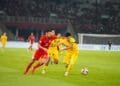 Penyerang Timnas Indonesia U 23 Jens Raven berbaju merah nomor 21 Foto Instagramjensraven9