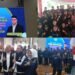 Kolase foto dokumentasi pelantikan Dewan Pimpinan Cabang DPC Paguyuban Masyarakat Palembang Bersatu PMPB Kota Palembang masa jabatan 2025 2028 di Rumah Dinas Wali Kota Palembang