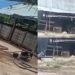 Foto lokasi diduga tempat penyulingan minyak mentah ilegal di Desa Muara Bahar Kecamatan Bayung Lencir Musi Banyuasin Sumatera Selatan dengan sejumlah peralatan drum penampung di area terbuka