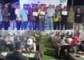 Suasana Turnamen Catur yang diselenggarakan oleh DPC GAMKI Kota Dumai dan Komplek Dumai Center KDC Kolase foto menampilkan para peserta yang sedang bertanding dan sesi foto bersama para pemenang