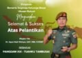 Ucapan selamat dan sukses dari Utusan Bangsa kepada Mayor Jenderal TNI Dr Agus Hadi Waluyo atas pelantikannya sebagai Pangdam XIXTuanku Tambusai Foto Dok Utusan Bangsa News Network