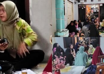 Suasana pertemuan antara perwakilan Dinas Sosial Kabupaten Bogor dengan masyarakat penerima bantuan sosial di Kampung Tengah, Desa Cileungsi, membahas perubahan kebijakan penyaluran bantuan.