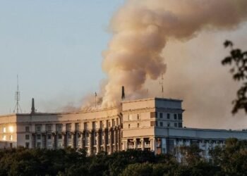Serangan rudal Rusia di Kyiv (Foto: Vatican News)