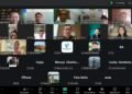 Suasana rapat koordinasi virtual antara Pengurus PWI Pusat dengan Kementerian Komunikasi dan Digital Komdigi pada Jumat 1292025 untuk membahas rencana pengukuhan pengurus baru